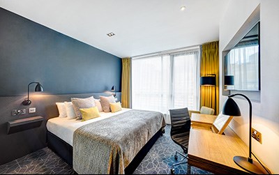 Bedroom at the Apex Grassmarket Hotel, Edinburgh